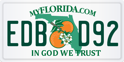 FL license plate EDBD92