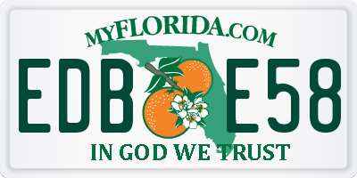 FL license plate EDBE58