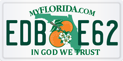 FL license plate EDBE62