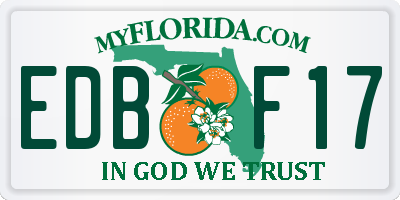 FL license plate EDBF17