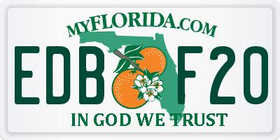 FL license plate EDBF20