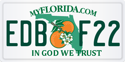 FL license plate EDBF22