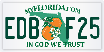 FL license plate EDBF25