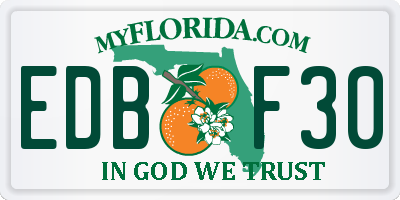 FL license plate EDBF30