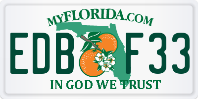 FL license plate EDBF33