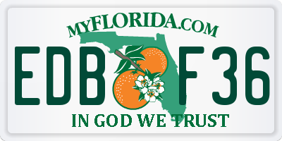 FL license plate EDBF36