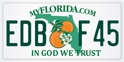 FL license plate EDBF45