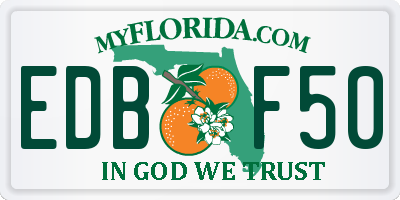 FL license plate EDBF50