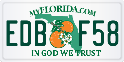 FL license plate EDBF58