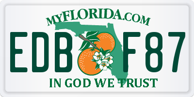 FL license plate EDBF87