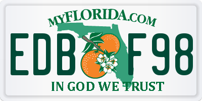 FL license plate EDBF98