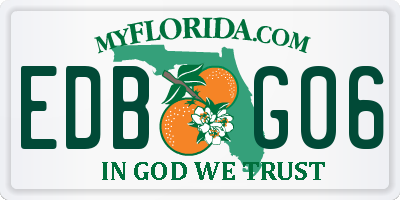 FL license plate EDBG06