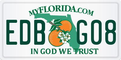 FL license plate EDBG08