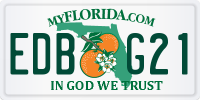FL license plate EDBG21