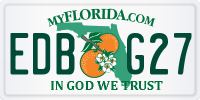 FL license plate EDBG27