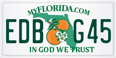 FL license plate EDBG45