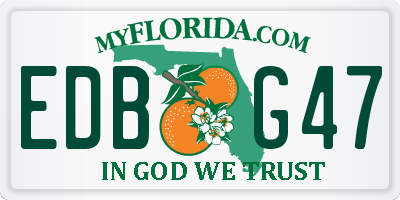 FL license plate EDBG47