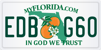 FL license plate EDBG60