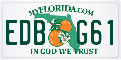 FL license plate EDBG61