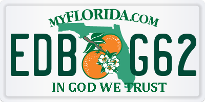 FL license plate EDBG62