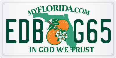 FL license plate EDBG65