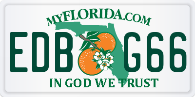 FL license plate EDBG66