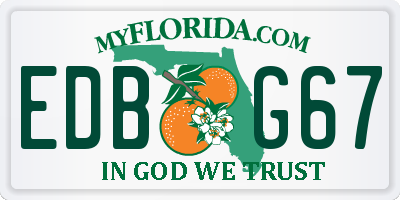 FL license plate EDBG67