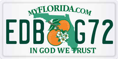 FL license plate EDBG72
