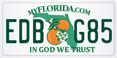 FL license plate EDBG85