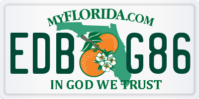 FL license plate EDBG86