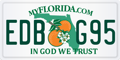 FL license plate EDBG95
