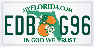 FL license plate EDBG96