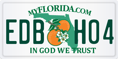 FL license plate EDBH04