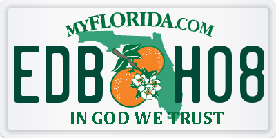 FL license plate EDBH08