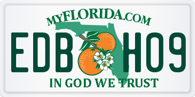 FL license plate EDBH09