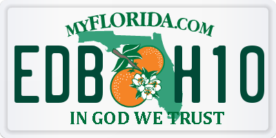 FL license plate EDBH10