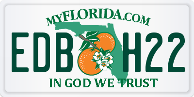 FL license plate EDBH22