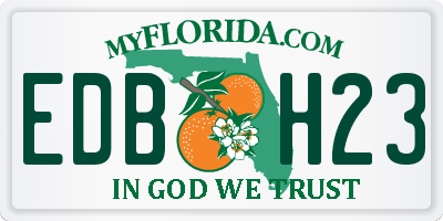 FL license plate EDBH23
