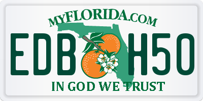 FL license plate EDBH50