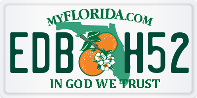 FL license plate EDBH52