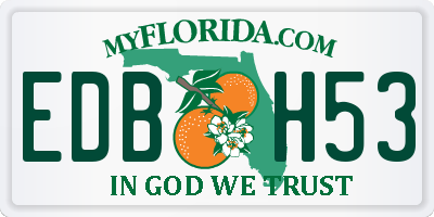 FL license plate EDBH53
