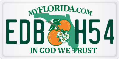 FL license plate EDBH54