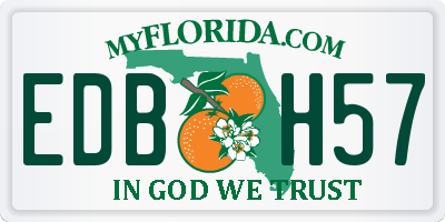FL license plate EDBH57