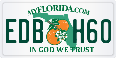 FL license plate EDBH60