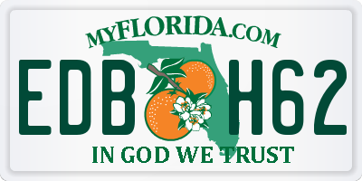 FL license plate EDBH62
