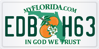 FL license plate EDBH63