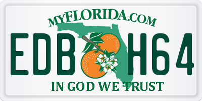 FL license plate EDBH64
