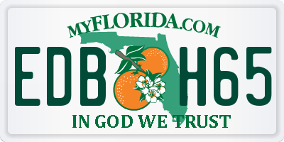 FL license plate EDBH65