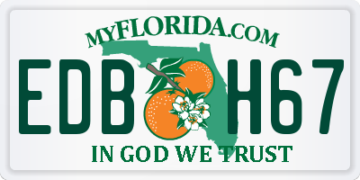 FL license plate EDBH67