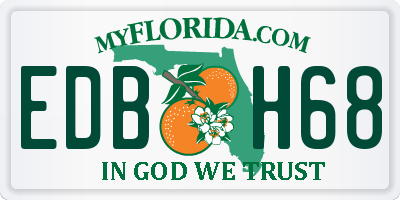 FL license plate EDBH68